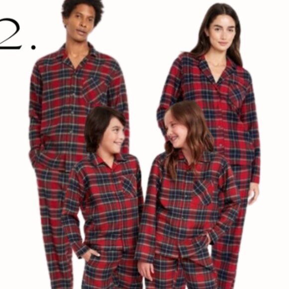 Old Navy Red Tartan Plaid Pajama Set – Size M – GUC - Picture 1 of 3